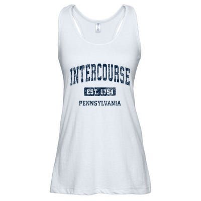 Intercourse Pennsylvania Pa Vintage Athletic Sports Design Ladies Essential Flowy Tank