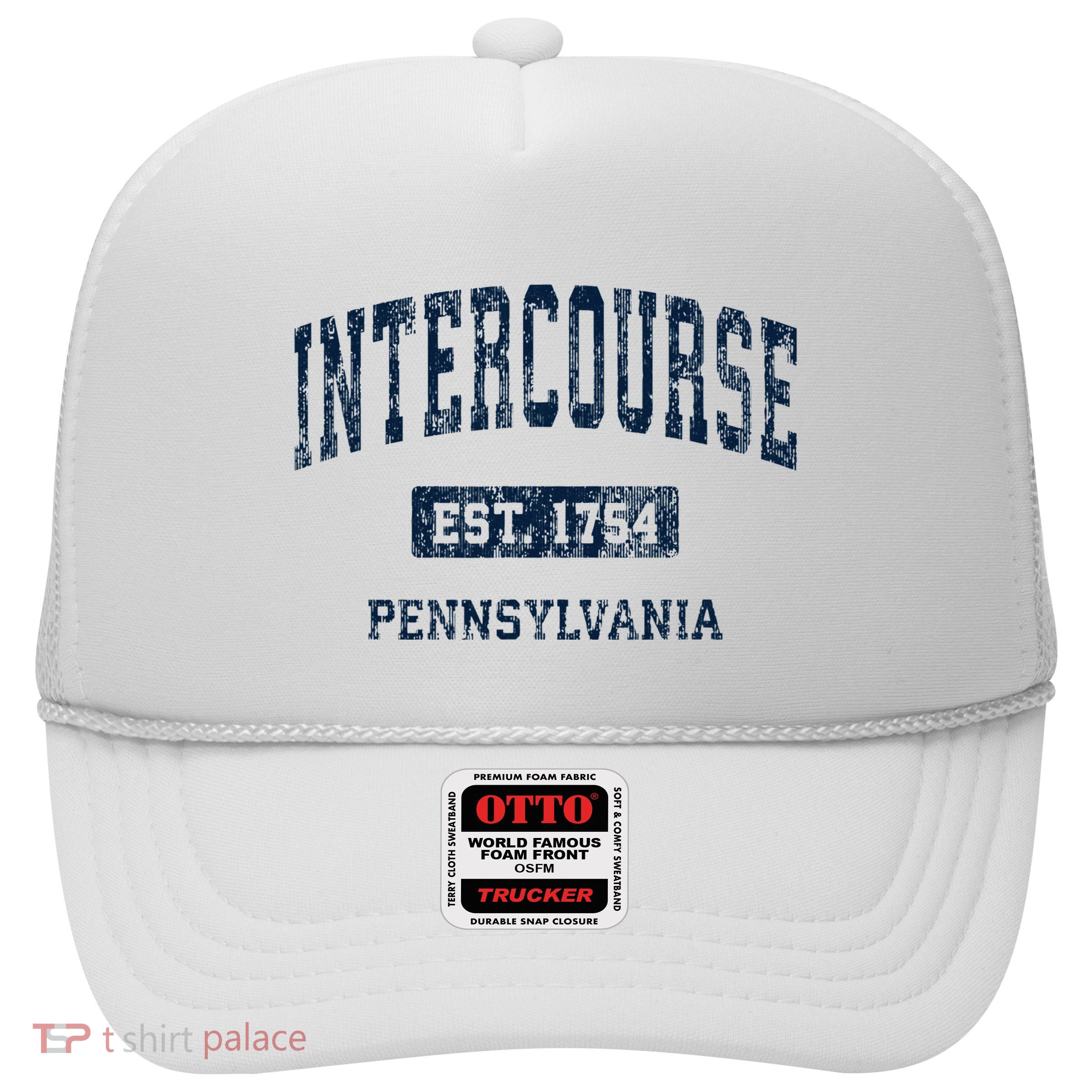 Intercourse Pennsylvania Pa Vintage Athletic Sports Design Trucker Hat