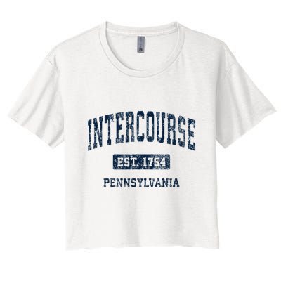 Intercourse Pennsylvania Pa Vintage Athletic Sports Design Crop Top