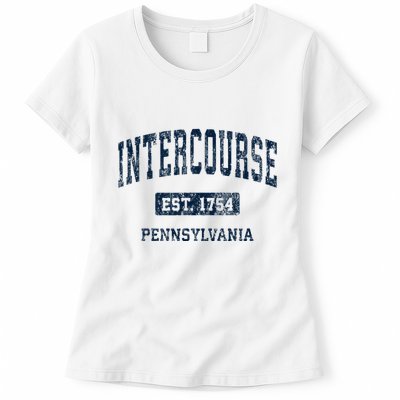 Intercourse Pennsylvania Pa Vintage Athletic Sports Design Womens T-Shirt