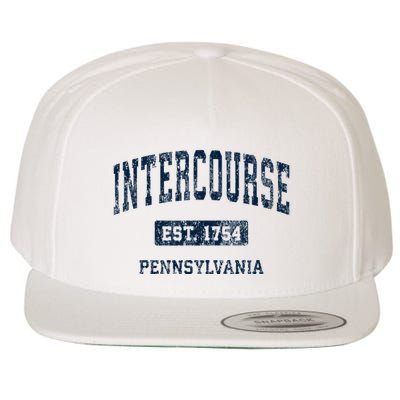 Intercourse Pennsylvania Pa Vintage Athletic Sports Design Wool Snapback Cap