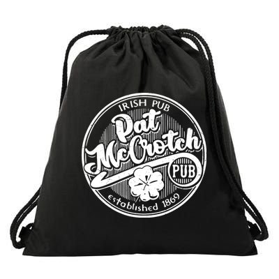 Irish Pub Pat McCrotch Pub 1869 Vintage Drawstring Bag