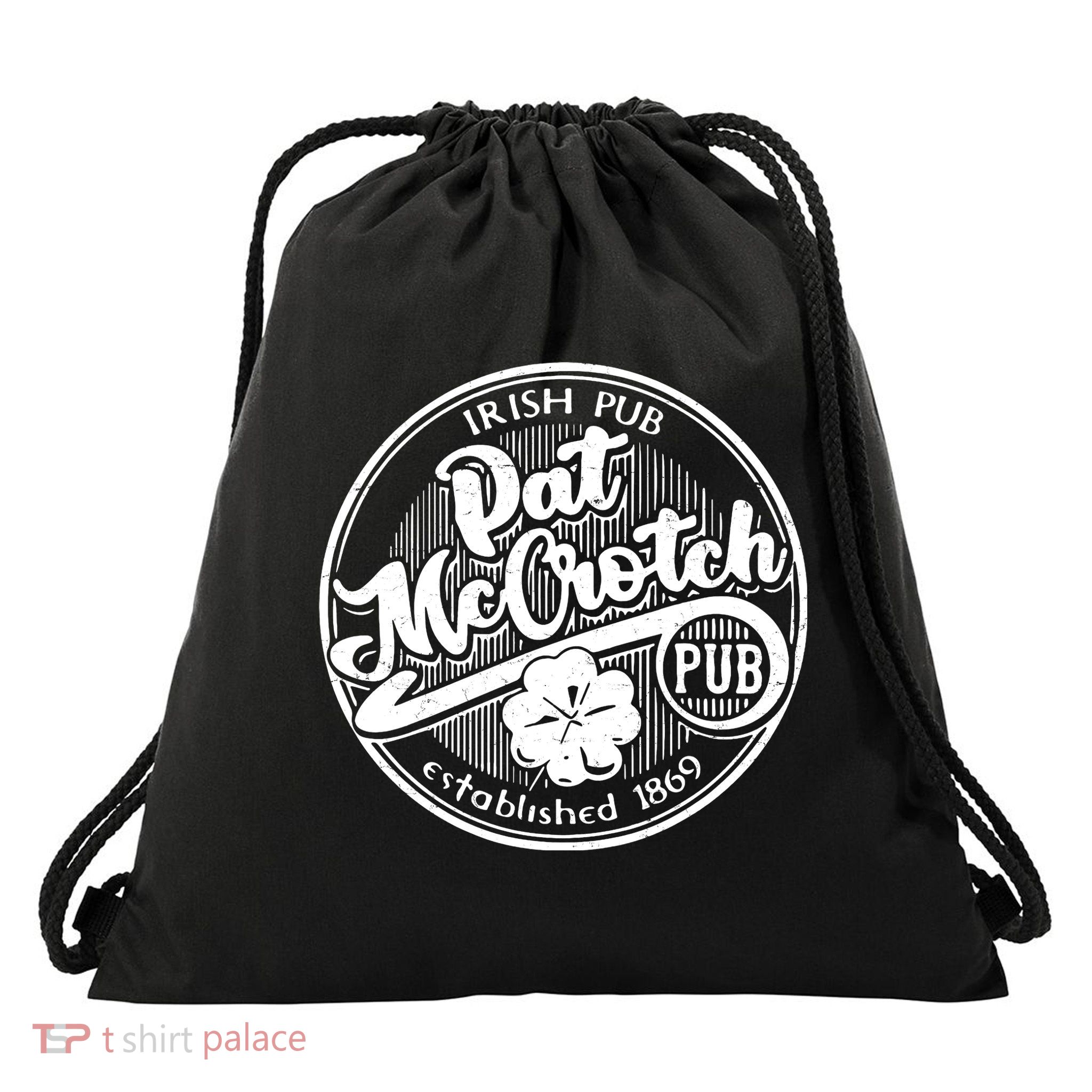 Irish Pub Pat McCrotch Pub 1869 Vintage Drawstring Bag