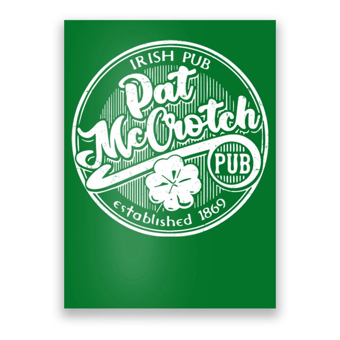 Irish Pub Pat McCrotch Pub 1869 Vintage Poster