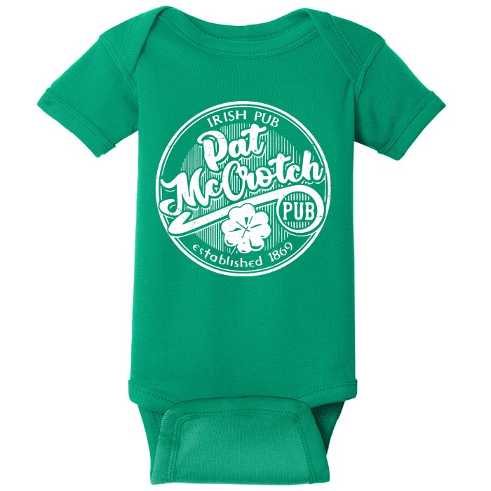 Irish Pub Pat McCrotch Pub 1869 Vintage Baby Bodysuit