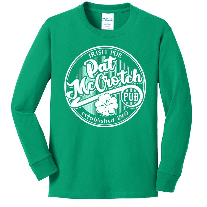 Irish Pub Pat McCrotch Pub 1869 Vintage Kids Long Sleeve Shirt