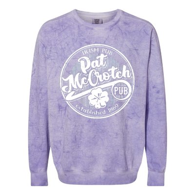 Irish Pub Pat Mccrotch Pub 1869 Colorblast Crewneck Sweatshirt