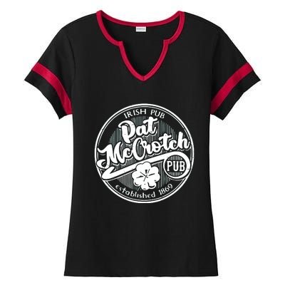 Irish Pub Pat Mccrotch Pub 1869 Ladies Halftime Notch Neck Tee