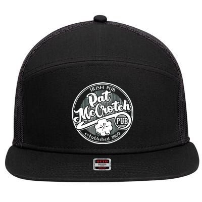 Irish Pub Pat Mccrotch Pub 1869 7 Panel Mesh Trucker Snapback Hat