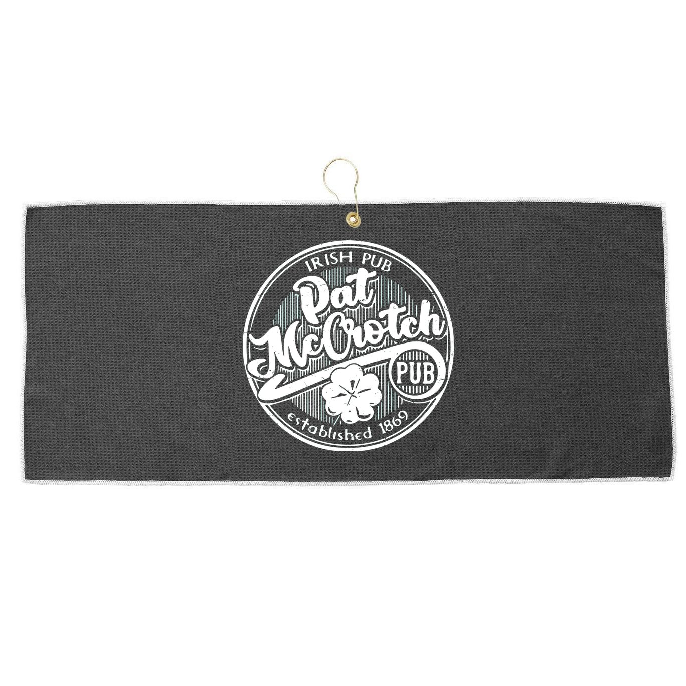 Irish Pub Pat Mccrotch Pub 1869 Large Microfiber Waffle Golf Towel