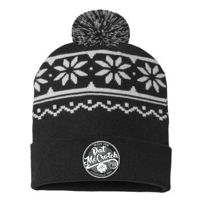 Irish Pub Pat Mccrotch Pub 1869 USA-Made Snowflake Beanie