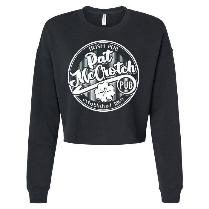 Irish Pub Pat Mccrotch Pub 1869 Cropped Pullover Crew