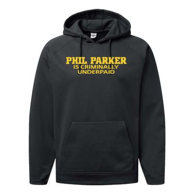 Iowa Phil Parker Is Criminally Underpaid Performance Fleece Hoodie