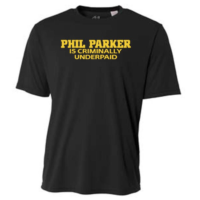 Iowa Phil Parker Is Criminally Underpaid Cooling Performance Crew T-Shirt