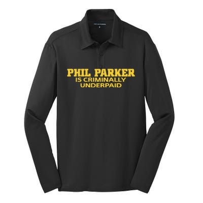 Iowa Phil Parker Is Criminally Underpaid Silk Touch Performance Long Sleeve Polo