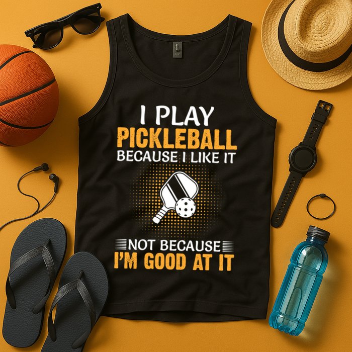 I Play Pickleball Because I Like It Not I'm Good At It Gift Player Tank Top