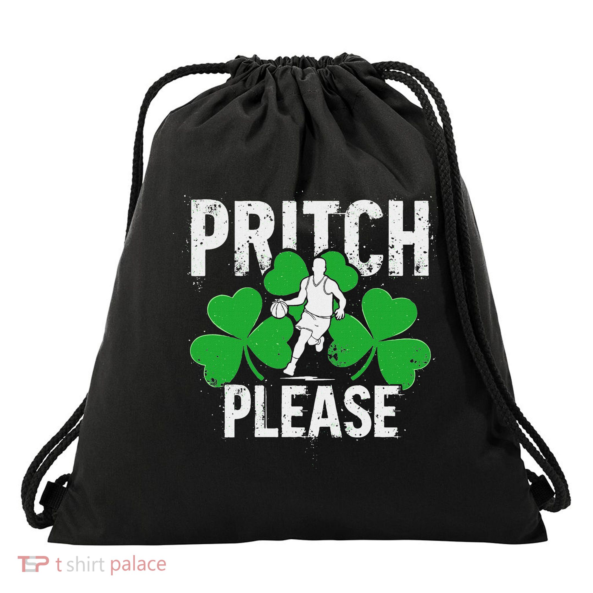 Irish Pritch Please Basketball Drawstring Bag