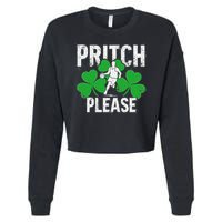 Irish Pritch Please Basketball Cropped Pullover Crew