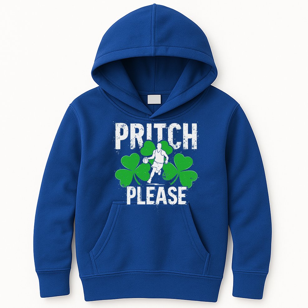 Irish Pritch Please Basketball Kids Hoodie