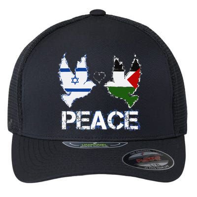 Israel Palestine Peace Friendship Pigeons gift Flexfit Unipanel Trucker Cap