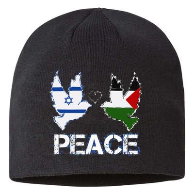 Israel Palestine Peace Friendship Pigeons gift Sustainable Beanie