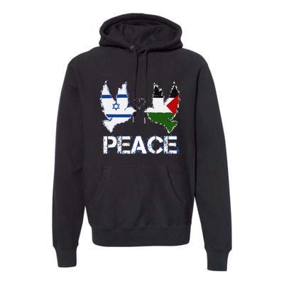 Israel Palestine Peace Friendship Pigeons gift Premium Hoodie