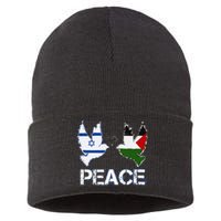 Israel Palestine Peace Friendship Pigeons gift Sustainable Knit Beanie