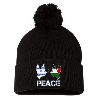 Israel Palestine Peace Friendship Pigeons gift Pom Pom 12in Knit Beanie