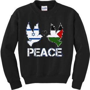 Israel Palestine Peace Friendship Pigeons gift Kids Sweatshirt