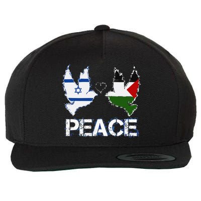 Israel Palestine Peace Friendship Pigeons gift Wool Snapback Cap