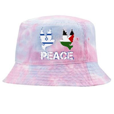 Israel Palestine Peace Friendship Pigeons gift Tie-Dyed Bucket Hat