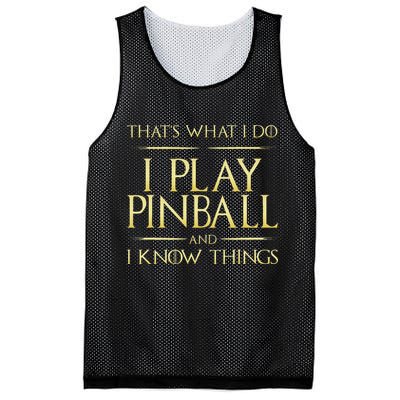 I Play Pinball And I Know Things Pinball Mesh Reversible Basketball Jersey Tank