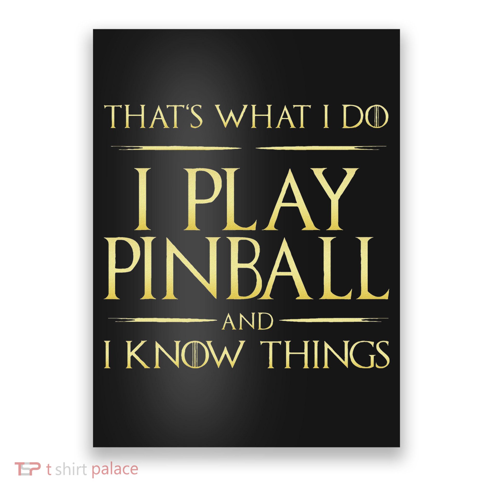 I Play Pinball And I Know Things Pinball Poster