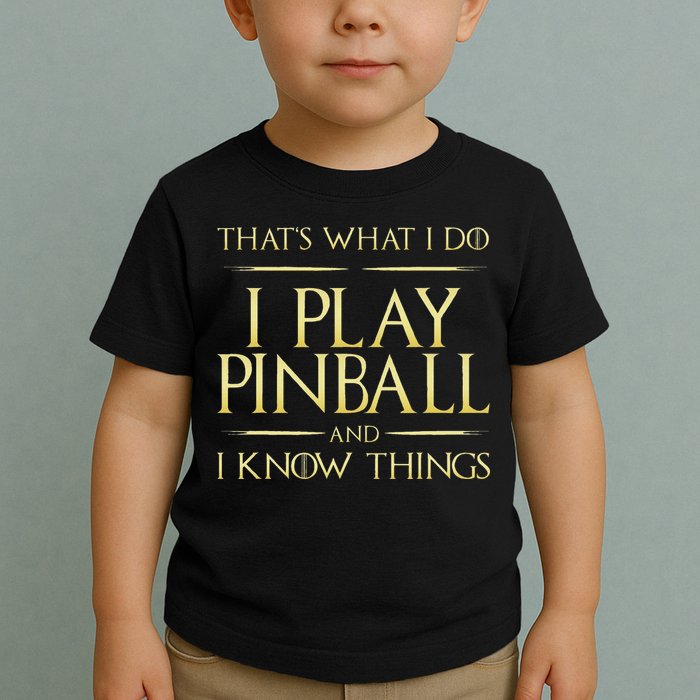 I Play Pinball And I Know Things Pinball Toddler T-Shirt