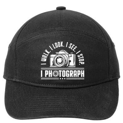 I Photograph Photography Camera Photographer Cute Gift 7-Panel Snapback Hat