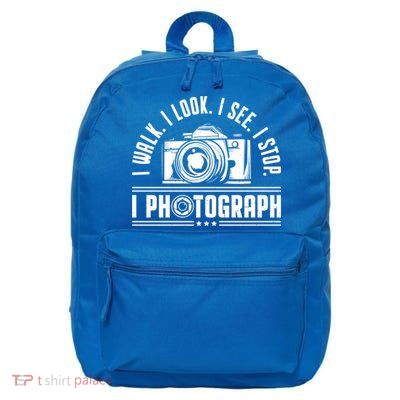 I Photograph Photography Camera Photographer Cute Gift 16 in Basic Backpack
