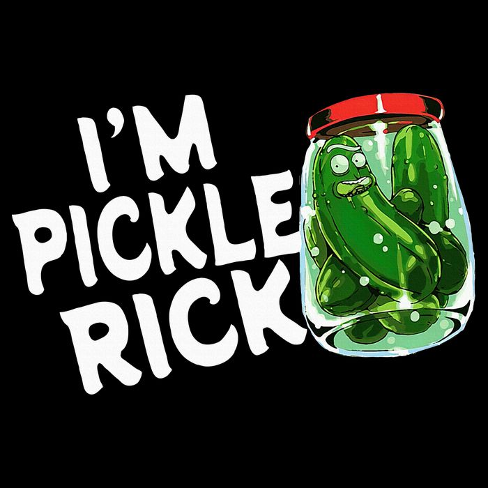 IM Pickle Rick Pickle Funny Pom Pom 12in Knit Beanie