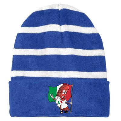 Italian Pork Roast Sausage Gift Striped Beanie with Solid Band