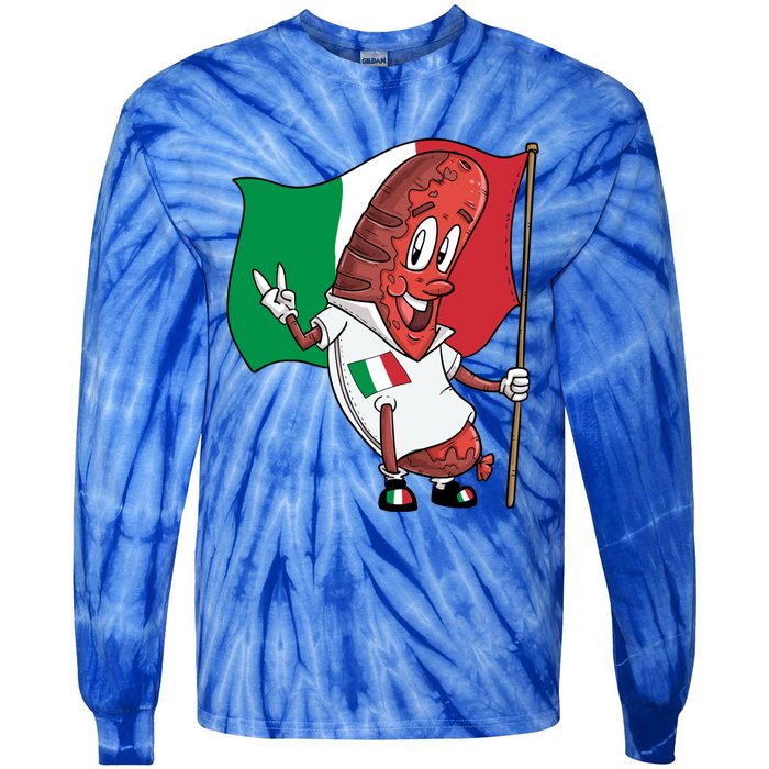 Italian Pork Roast Sausage Gift Tie-Dye Long Sleeve Shirt