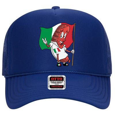 Italian Pork Roast Sausage Gift High Crown Mesh Back Trucker Hat