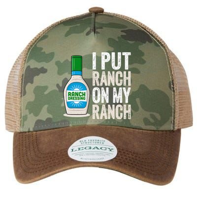 I Put Ranch On My Ranch Funny Vintage Ranch Dressing Legacy Tie Dye Trucker Hat