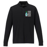 I Put Ranch On My Ranch Funny Vintage Ranch Dressing Performance Long Sleeve Polo