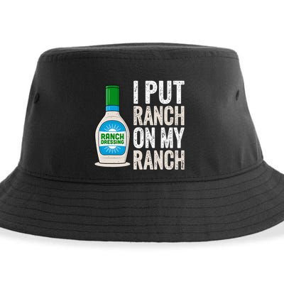 I Put Ranch On My Ranch Funny Vintage Ranch Dressing Sustainable Bucket Hat