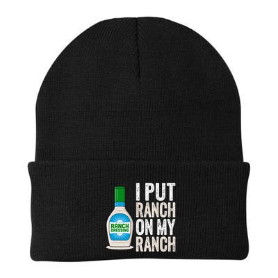 I Put Ranch On My Ranch Funny Vintage Ranch Dressing Beanie