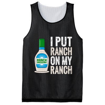 I Put Ranch On My Ranch Funny Vintage Ranch Dressing Mesh Reversible Basketball Jersey Tank