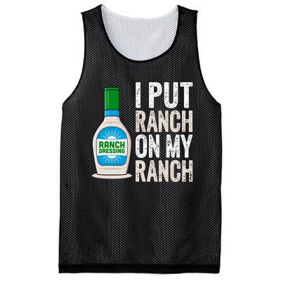 I Put Ranch On My Ranch Funny Vintage Ranch Dressing Mesh Reversible Basketball Jersey Tank