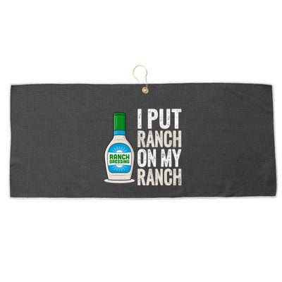 I Put Ranch On My Ranch Funny Vintage Ranch Dressing Large Microfiber Waffle Golf Towel
