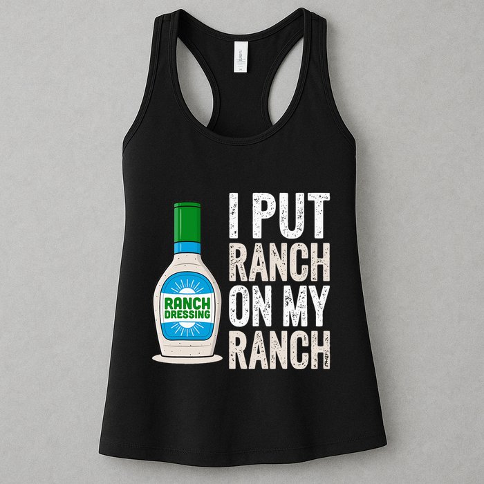 I Put Ranch On My Ranch Funny Vintage Ranch Dressing Womens Tank Top