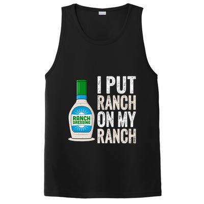I Put Ranch On My Ranch Funny Vintage Ranch Dressing PosiCharge Competitor Tank