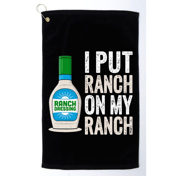 I Put Ranch On My Ranch Funny Vintage Ranch Dressing Golf Towel